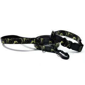 UV Printing Camouflage Embossed Pet Leash Set Is A Perfect Combination Of Style And Functionality Specially Designed For Pets' Outdoor Activities (Option: Green-20mm)