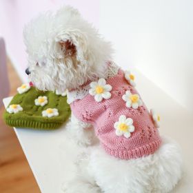Pet Cats And Dogs Keep Warm And Comfortable Sweater (Option: Suit-Flowers-L)